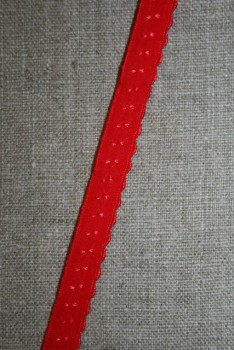Rest Foldeelastik med buet kant og prik, rød-45+95 cm.