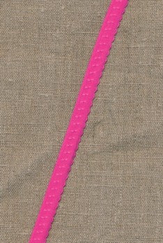 Foldeelastik med buet kant/prik, pink