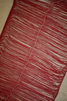 Frynsebånd 50 cm. bordeaux-rød