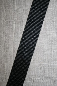 Rest Nylon gjordbånd 40 mm. sort-100 cm. 