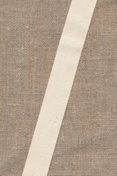 Rest Gjordbånd/bændel sildebensvævet i off-white 19 mm. 60 cm.