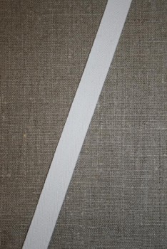 Bomuldsbånd - Gjordbånd sildebensvævet i hvid, 15 mm.
