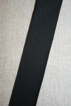 Rest Kantbånd skråbånd i jersey, sort, 40 cm.