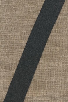 Rest Kantbånd skråbånd i jersey, koksgrå-meleret, 65 cm.