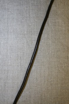 Lædersnor 5 mm. mørkebrun