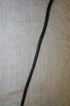 Lædersnor 5 mm. sort