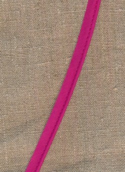 Paspoil-/piping bånd i bomuld, mørk pink