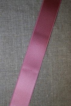 Satinbånd mørk gl. rosa 25 mm.