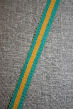 Sportsbånd stribet irgrøn og gul