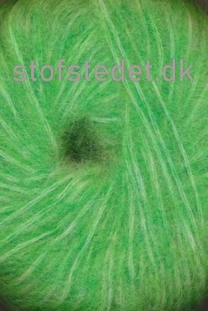 Børstet uld fra Hjertegarn i klar grøn