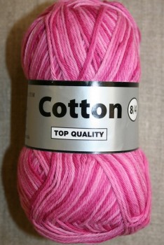 Flerfarvet Cotton 8/4 pink lyserød