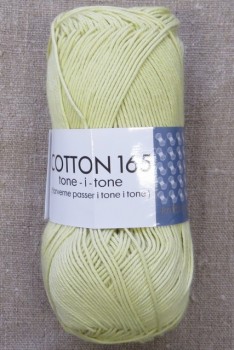 Bomuldsgarn Cotton 165 tone-i-tone i lys lime-gul