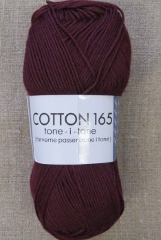 Bomuldsgarn Cotton 165 tone-i-tone i vinrød