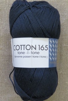 Bomuldsgarn Cotton 165 tone-i-tone i støvet mørkeblå
