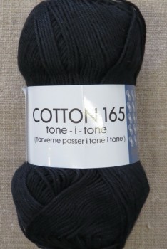 Bomuldsgarn Cotton 165 tone-i-tone i sort