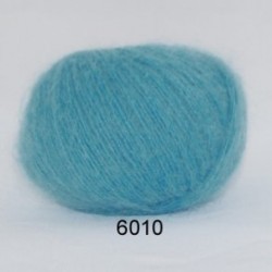 Hjerte Light Mohair fv. 6010 i støvet lys turkis