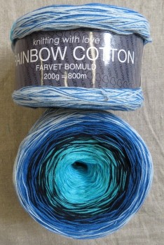 Rainbow Cotton 100% bomuld i aqua turkis klar blå lyseblå