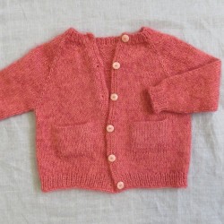 Ellens cardigan strikket i Trunte og Silk kid mohair