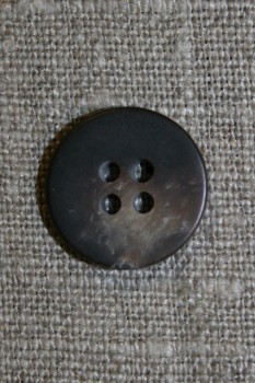 4-huls knap brun-meleret, 14 mm.