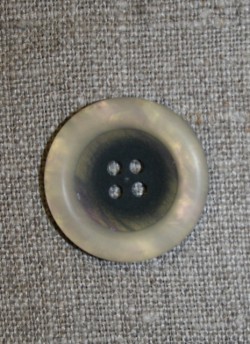 4-huls knap koksgrå/beige, 25 mm.