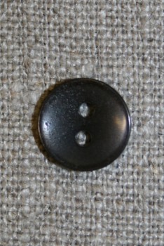 Lille mørk grå-brun 2-huls knap