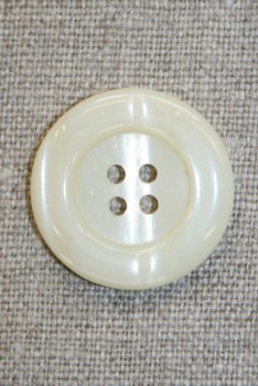 Off-white 4-huls knap, 25 mm.