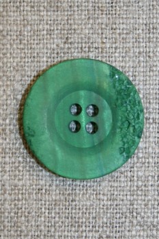 4-huls knap krakeleret græsgrøn, 23 mm.