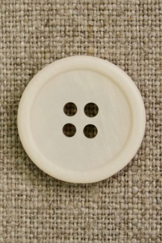 4-huls knap off-white, 20 mm.