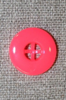 Neon knap pink/koral, 17 mm.