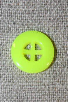Neon knap gul, 14 mm.