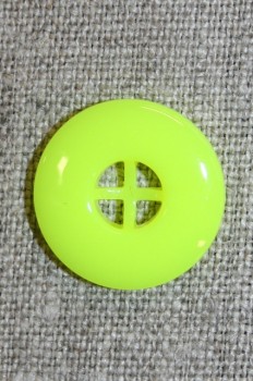 Neon knap gul, 20 mm.