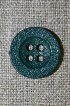 Flaskegrøn ru 4-huls knap, 18 mm.