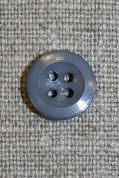 4-huls knap grå, 12 mm.