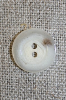 2-huls knap off-white/sand, 15 mm.