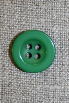 4-huls knap grøn, 15 mm.