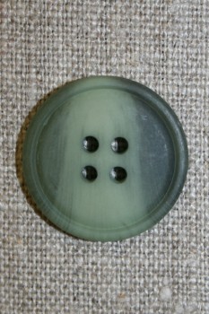 4-huls knap meleret støvet grøn/grå-grøn, 22 mm.