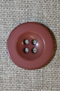 Pudder-brun 4-huls knap, 20 mm.
