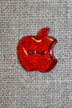 Knap m/æble, rød