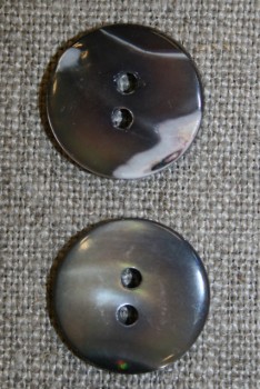 Perlemors-knap brun, 17 mm.