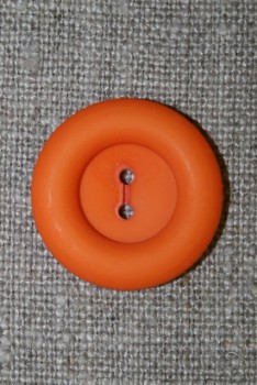 Orange 2-huls knap, 22 mm.