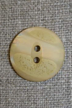 2-huls knap beige/lysegul, 20 mm.
