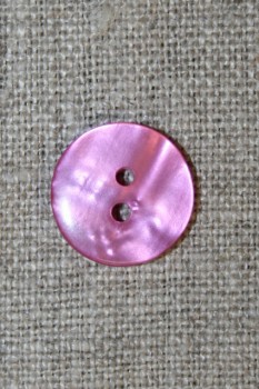 Blank 2-huls knap lyserød/pink, 15 mm.