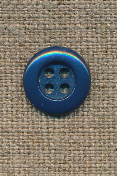 4-huls knap 12 mm, petrol-blå
