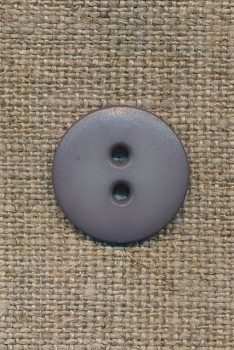 2-huls knap grå, 18 mm.