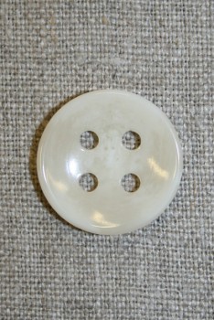 Off-white meleret 4-huls knap, 22 mm.