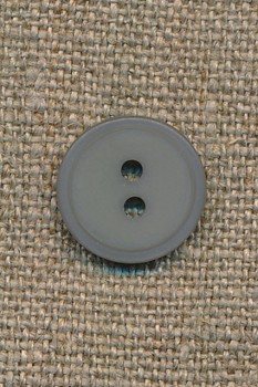 Lys grå 2-huls knap, 15 mm.