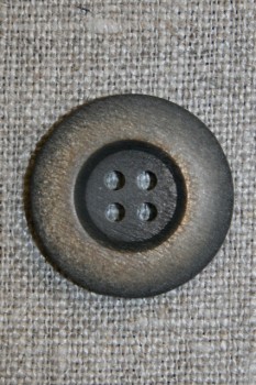 4-huls knap mørkebrun/gylden, 23 mm.