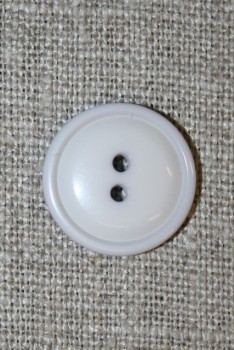 Lys lysegrå 2-huls knap, 18 mm.