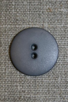 Grå 2-huls knap, 22 mm.