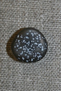 Knap i sten-look, koksgrå 15 mm